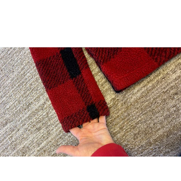 Harper Heritage Buffalo Plaid Sherpa Snap Close Shacket SZ M - Picture 7 of 11